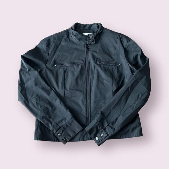 Hugo Buscati Jackets & Blazers - Women’s Hugo Buscati Collection Black Nylon Jacket Size Large